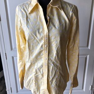 Yellow polka dot button up